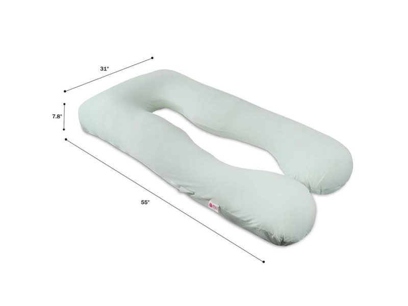 Home Textiles & Bedding |  Meiz Pregnancy Pillow – U Shaped – Pregnancy Body Pillow – For Support Neck/Back/Legs With Body Pillow Cooling Jersey Cover, Green Decor Home Textiles & Bedding