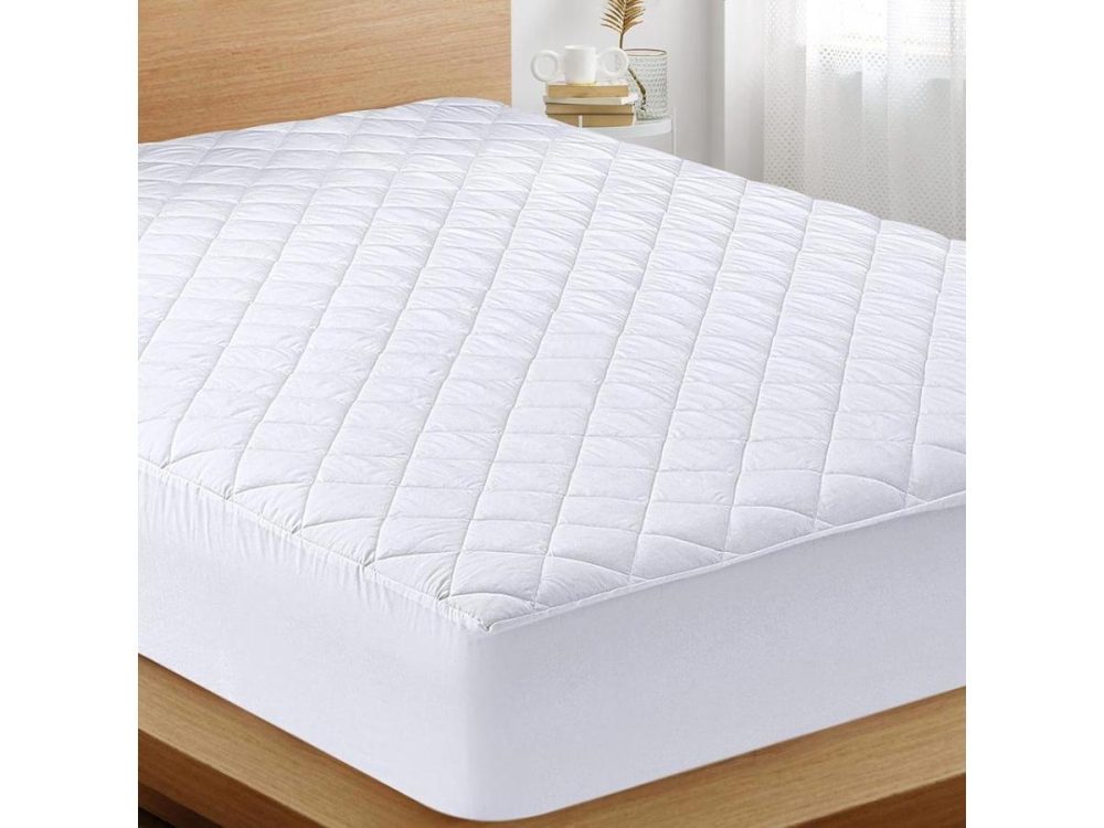 Home Textiles & Bedding |  Quilted Fitted Mattress Pad (Full) – Elastic Fitted Mattress Protector – Mattress Cover Stretches Up To 16 Inches Deep – Machine Washable Mattress Topper Decor Fundix