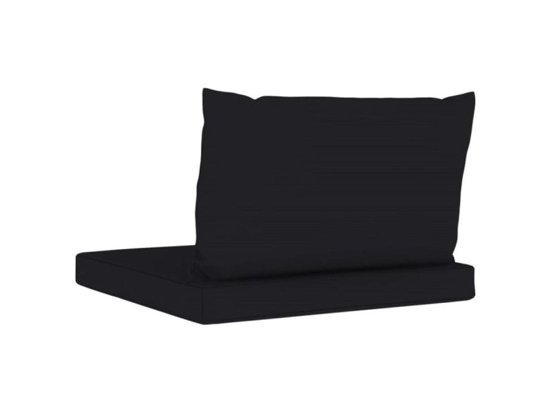 Home Textiles & Bedding |  Vidaxl Chair Cushion 2 Pcs Outdoor Seat Cushion Sofa Pad Black Oxford Fabric Decor Home Textiles & Bedding