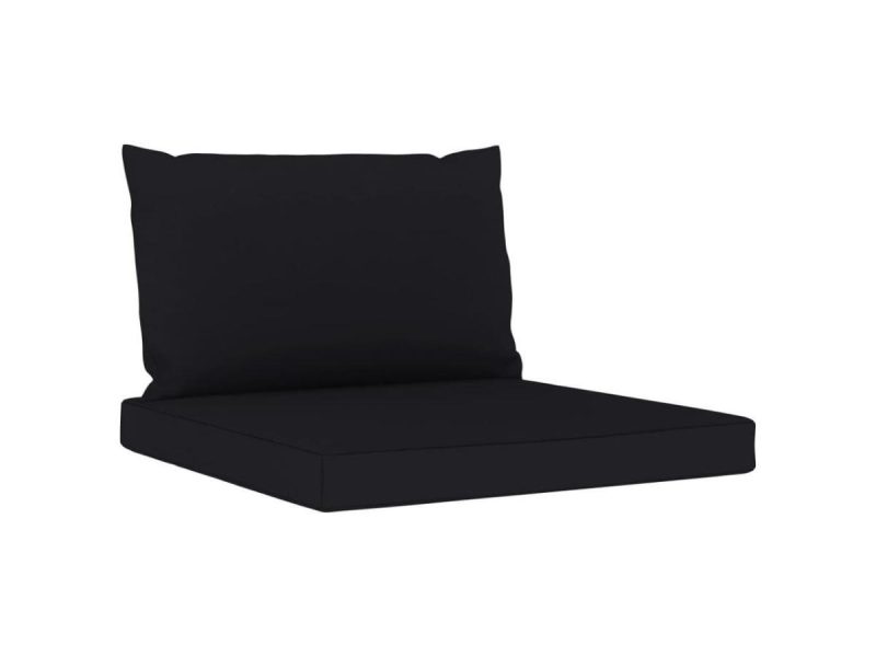 Home Textiles & Bedding |  Vidaxl Chair Cushion 2 Pcs Outdoor Seat Cushion Sofa Pad Black Oxford Fabric Decor Home Textiles & Bedding