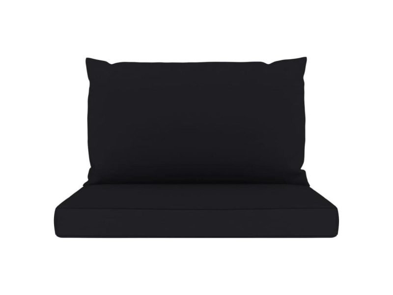 Home Textiles & Bedding |  Vidaxl Chair Cushion 2 Pcs Outdoor Seat Cushion Sofa Pad Black Oxford Fabric Decor Home Textiles & Bedding