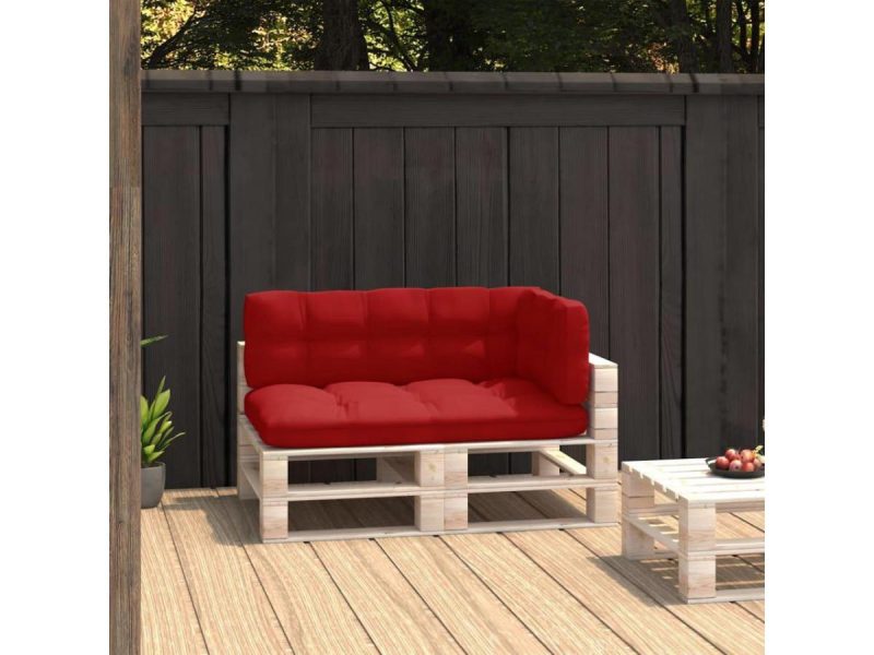 Home Textiles & Bedding |  Vidaxl Chair Cushion 3 Pcs Outdoor Pallet Seat Cushion Sofa Pad Red Fabric Decor Home Textiles & Bedding