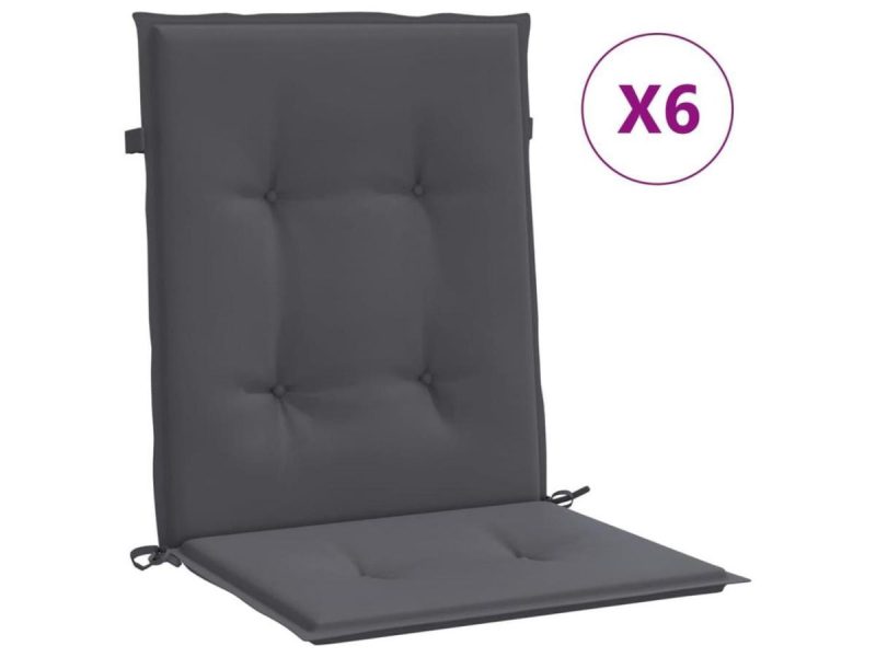 Home Textiles & Bedding |  Vidaxl Chair Cushion 6 Pcs Patio Chair Cushion Pad Anthracite Oxford Fabric Decor Home Textiles & Bedding