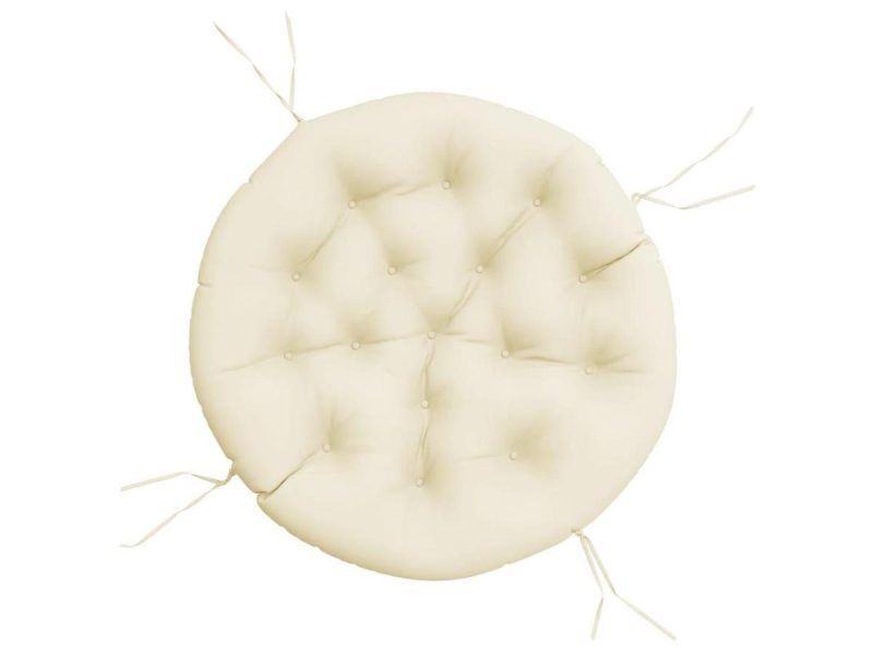 Home Textiles & Bedding |  Vidaxl Chair Cushion Round Seat Pillow Outdoor Cushion Cream Oxford Fabric Decor Home Textiles & Bedding