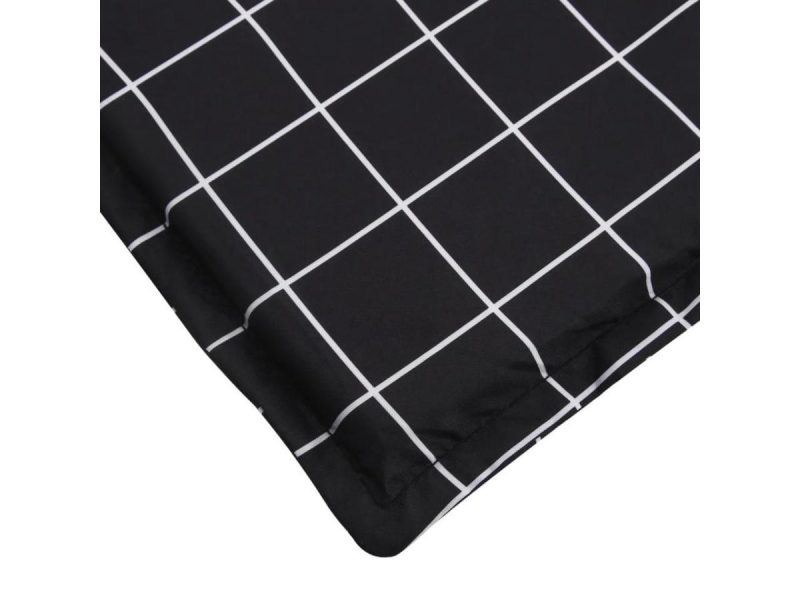 Home Textiles & Bedding |  Vidaxl Outdoor Cushion Pillow For Day Bed Black Check Pattern Oxford Fabric Decor Home Textiles & Bedding