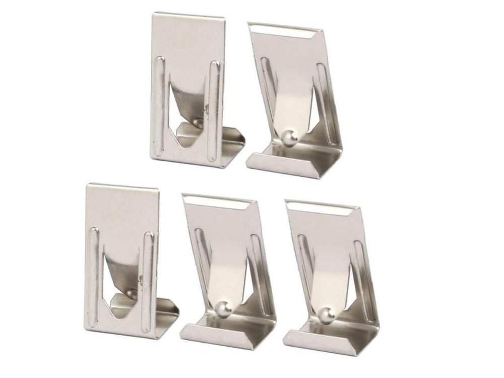 Hooks & Picture Hangers |  26Mmx14Mm Picture Photo Frame Metal Spring Turn Clip Hanger Siver Tone 5Pcs Decor Hooks & Picture Hangers