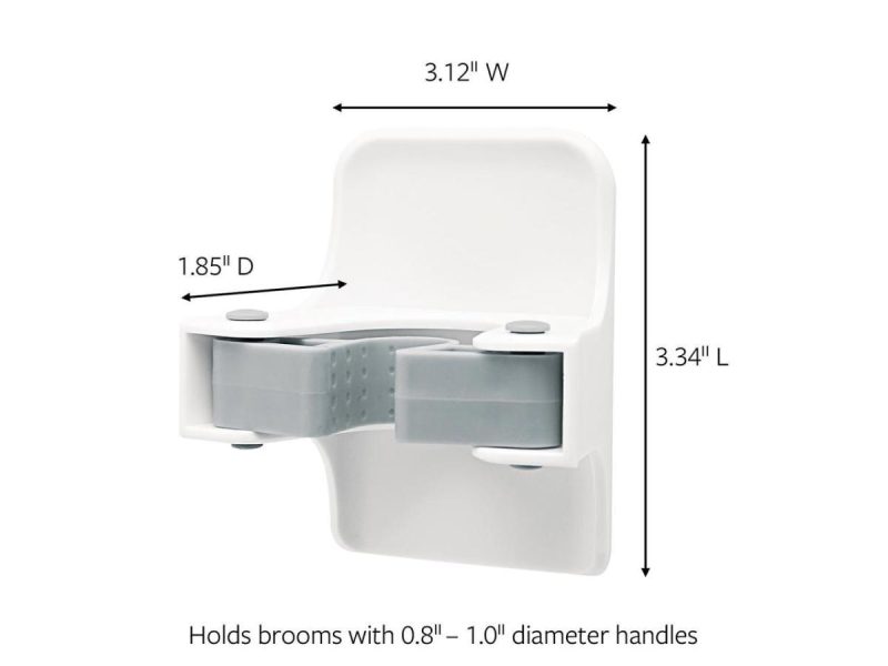 Hooks & Picture Hangers |  3M Broom Gripper 3.12W X 1.85D X 3.34H White/Gray 3 Grippers/6 Strips 170073Na Decor 3M