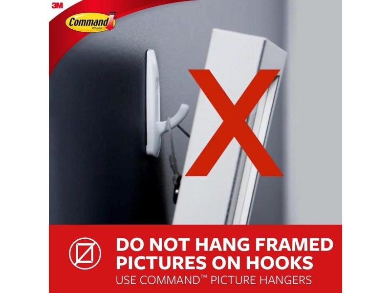 Hooks & Picture Hangers |  3M Broom Gripper 3.12W X 1.85D X 3.34H White/Gray 3 Grippers/6 Strips 170073Na Decor 3M