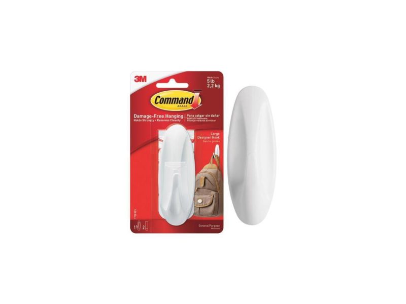 Hooks & Picture Hangers |  3M Command Wht Design Hook 17083Es Unit: Each Decor 3M