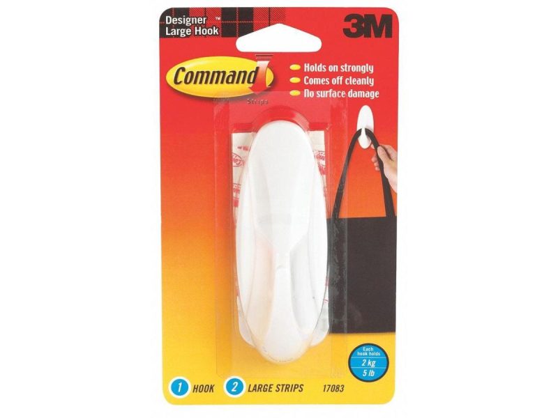 Hooks & Picture Hangers |  3M Command Wht Design Hook 17083Es Unit: Each Decor 3M