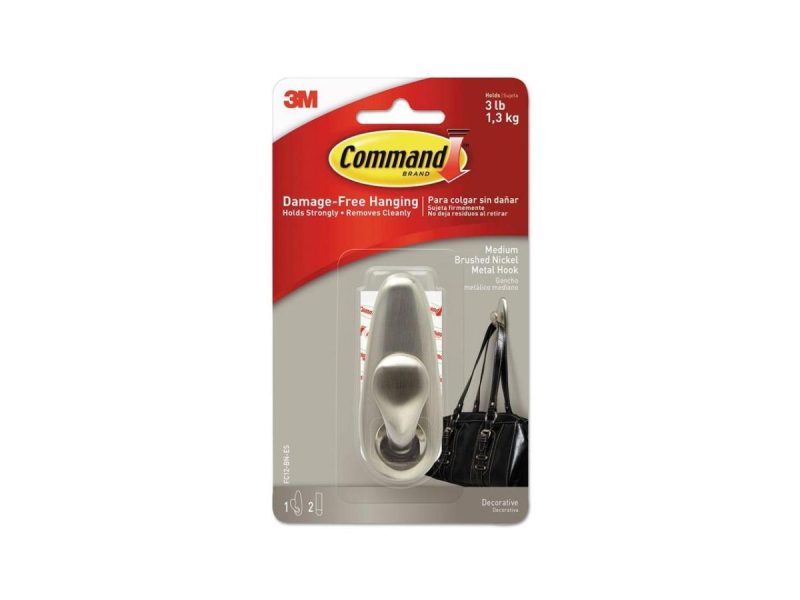 Hooks & Picture Hangers |  3M Company 2Pk Lg Bn Mtl Hooks Fc13-Bn-2Es Decor 3M