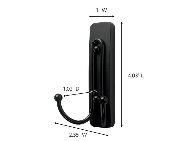 Hooks & Picture Hangers |  3M Company 4Lb Blk Decor Dbl Hook 17036Mb-Es Decor 3M