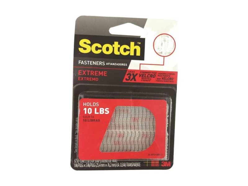 Hooks & Picture Hangers |  3M Scotch Extreme Fasteners 1″ X 3″ Clear 2/Pack Rf6730 Decor 3M