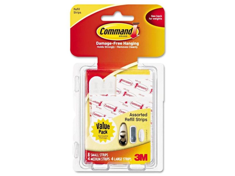 Hooks & Picture Hangers |  Assorted Replacement Strip,Foam,Pk16 Command 17200Cl Decor Command