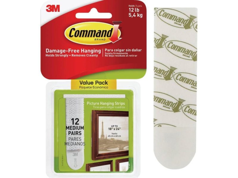 Hooks & Picture Hangers |  Command 3/4 In. X 2-3/4 In. White Interlocking Picture Hanger (12 Count) Decor 3M