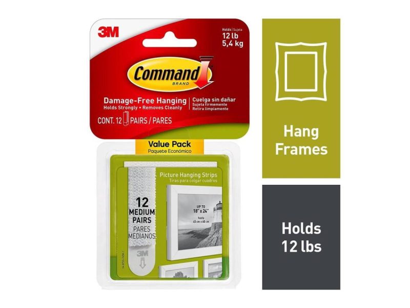 Hooks & Picture Hangers |  Command 3/4 In. X 2-3/4 In. White Interlocking Picture Hanger (12 Count) Decor 3M