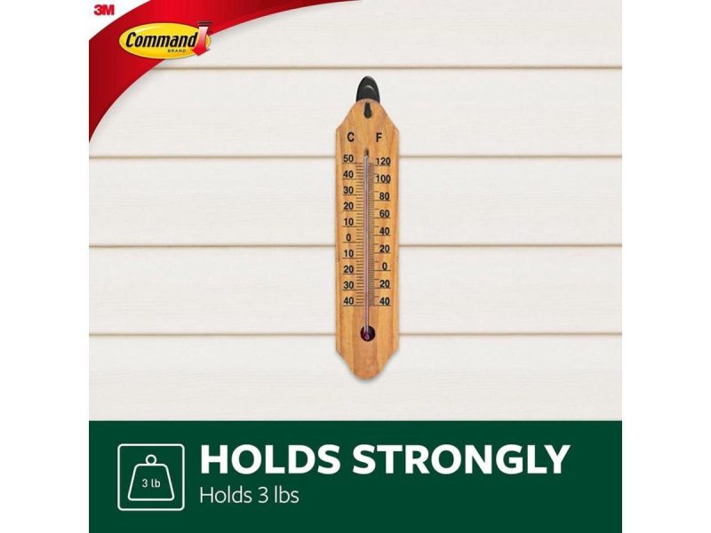 Hooks & Picture Hangers |  Command All Weather Hooks And Strips Plastic Medium 2 Hooks & 4 Strips/Pack Decor Command