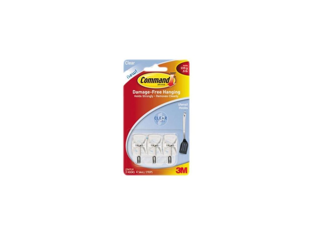 Hooks & Picture Hangers |  Command Clear Wire Adhesive Hook (3 Pack) 17067Clr-Es-3Pk Decor 3M