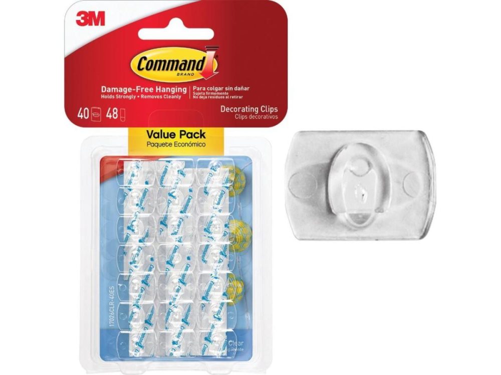 Hooks & Picture Hangers |  Command Decor Adhesive Clip 17026Clr-40Es Decor 3M