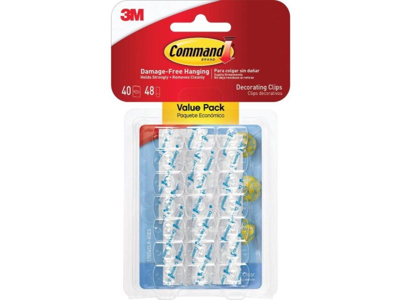 Hooks & Picture Hangers |  Command Decor Adhesive Clip 17026Clr-40Es Decor 3M