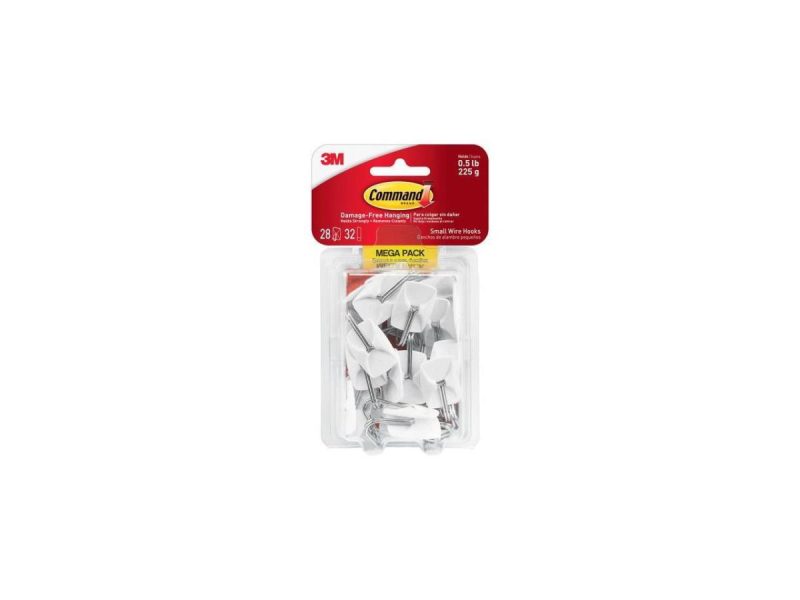 Hooks & Picture Hangers |  Command Hook,Small,Wire,28/Pk,Wh 17067Mpes Decor 3M