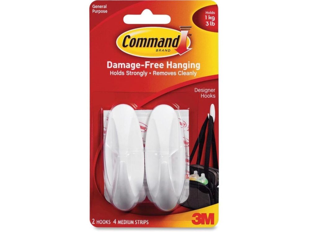 Hooks & Picture Hangers |  Command Medium Designer Adhesive Hooks Decor 3M