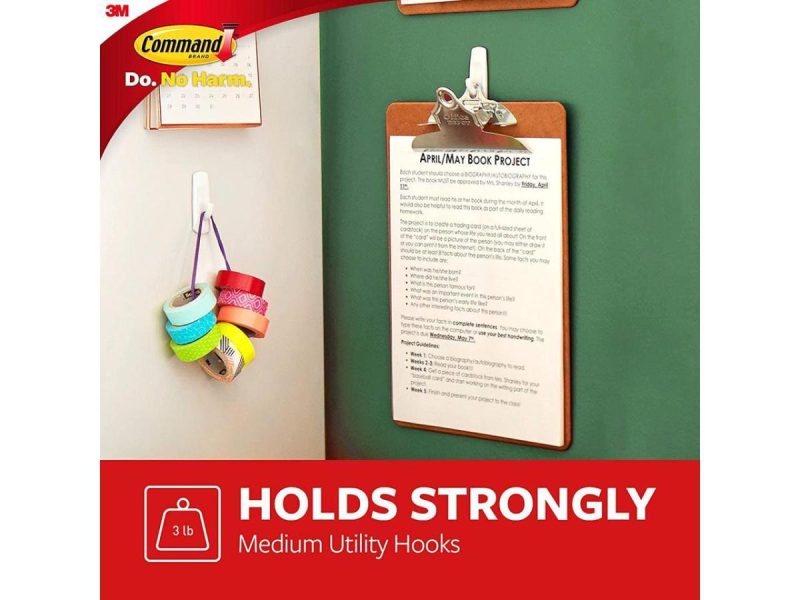 Hooks & Picture Hangers |  Command Medium Utility Hooks Mega Pack, White, 20-Hooks, 24-Strips Decor Command