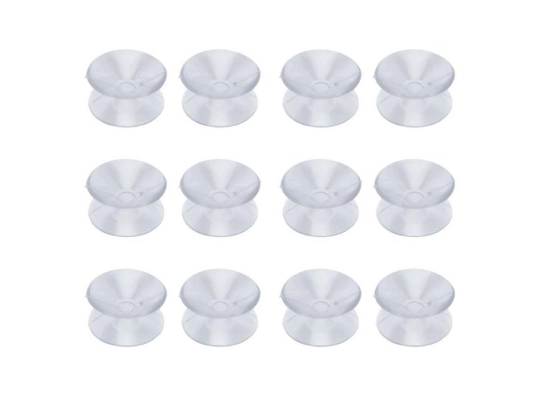 Hooks & Picture Hangers |  Home Rubber Double Sided Wall Window Glass Mirror Suction Cups Sucker Pads 12Pcs Decor Hooks & Picture Hangers