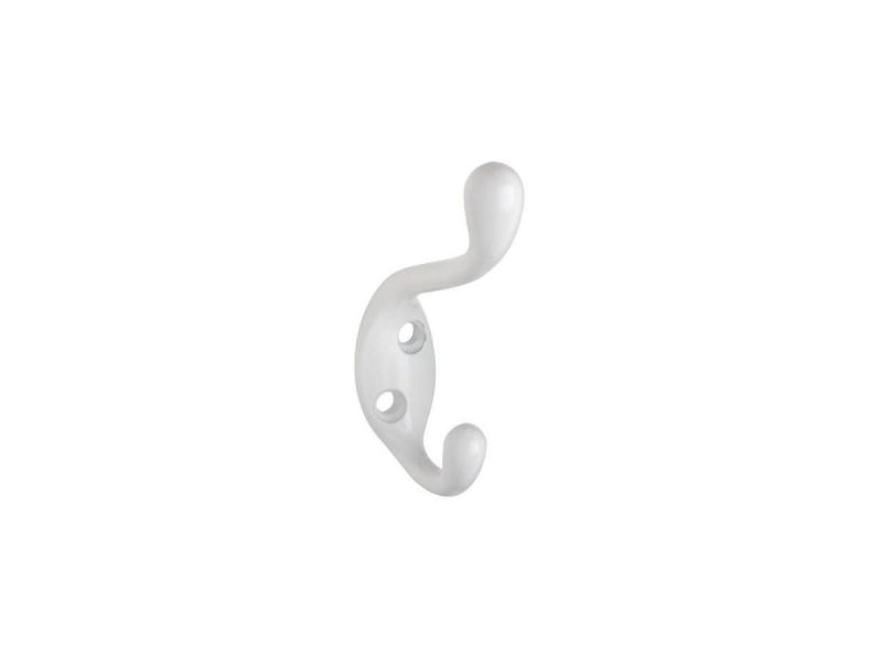 Hooks & Picture Hangers |  National Heavy-Duty White Wardrobe Hook N266049 Decor Hooks & Picture Hangers