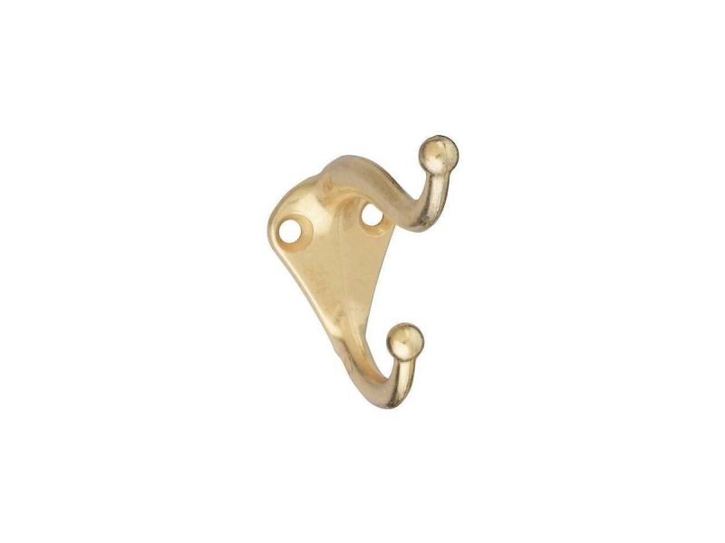 Hooks & Picture Hangers |  National, N154-575, 2 Pack, Bright Brass Finish, Coat & Hat Hook Decor Hooks & Picture Hangers