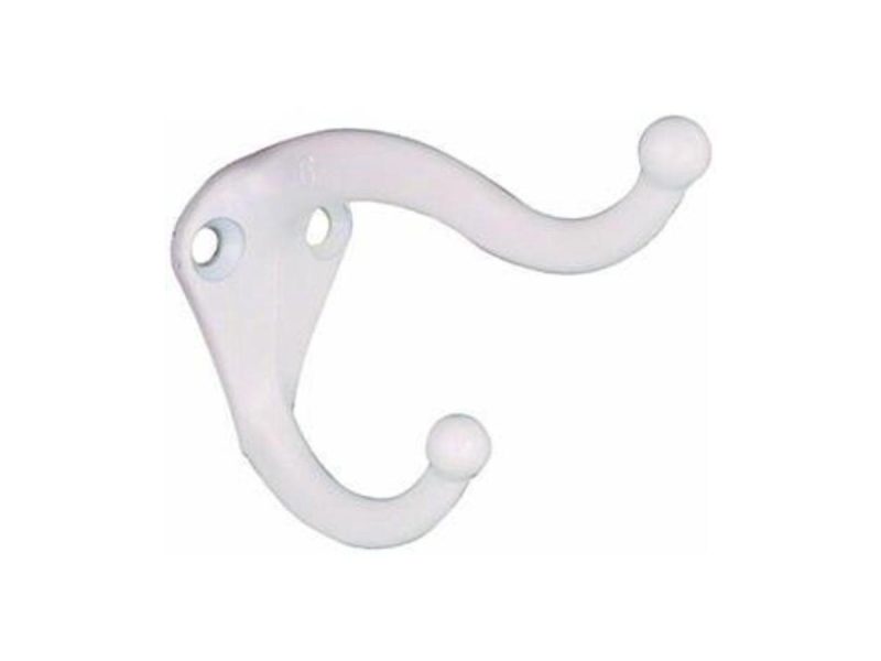 Hooks & Picture Hangers |  National, N248-369, 2 Pack, White, Coat & Hat Hook Decor Hooks & Picture Hangers