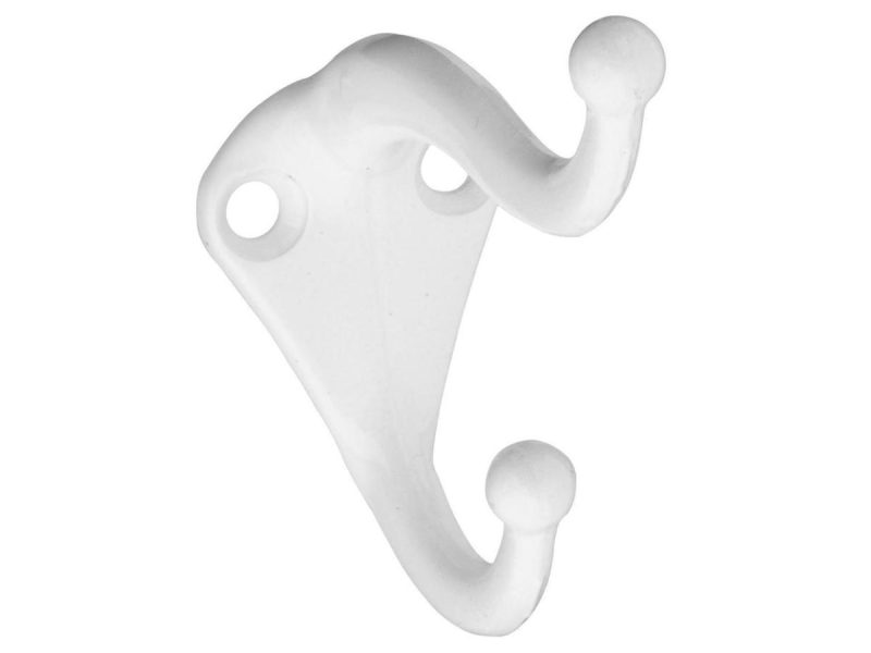 Hooks & Picture Hangers |  National, N248-369, 2 Pack, White, Coat & Hat Hook Decor Hooks & Picture Hangers