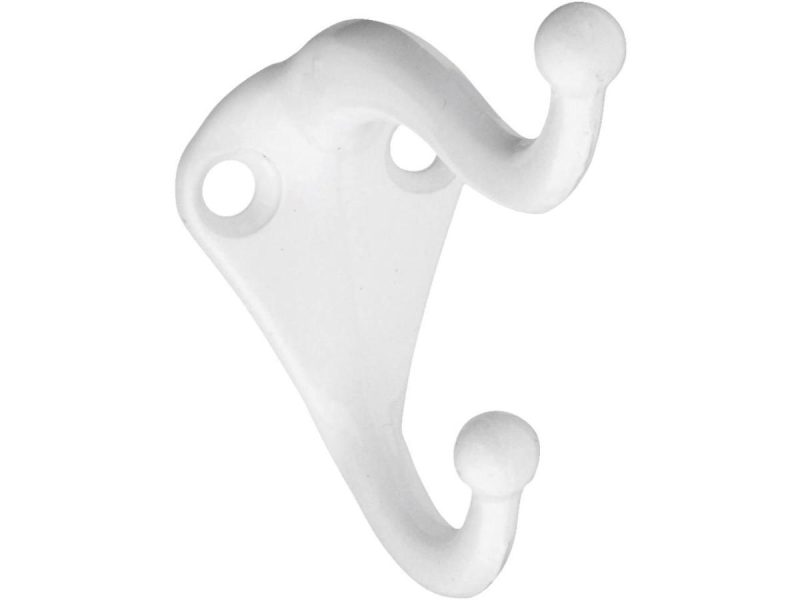 Hooks & Picture Hangers |  National, N248-369, 2 Pack, White, Coat & Hat Hook Decor Hooks & Picture Hangers