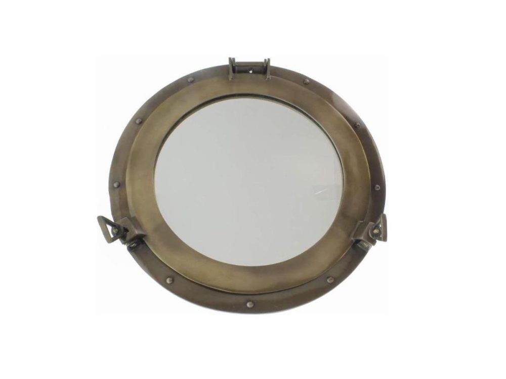 Mirrors |  17″ Aluminum Mirror With Bronze Finish Decor Mirrors