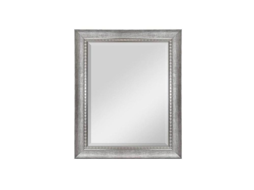 Mirrors |  18X24 Inch Sloped Mirror, 23.5X29.5 Inch Overall Size, Silver Decor Mirrors