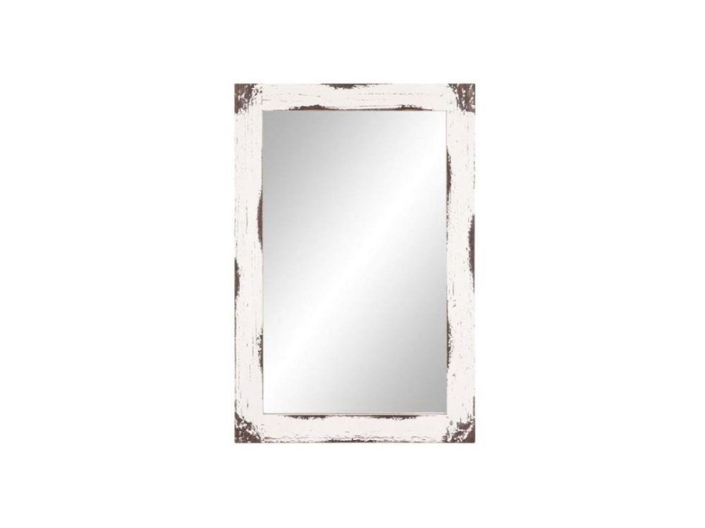 Mirrors |  24X36 Distressed White Reclaimed Wood Wall Mirror Decor Mirrors