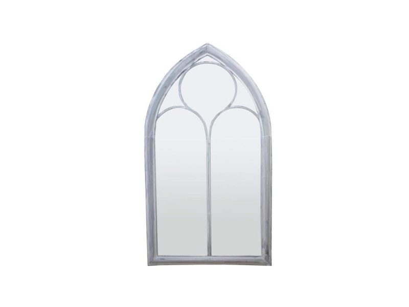 Mirrors |  Church Window Mirror, Pointed Arch Mirror, Shabby Chic Paint Finish Decor Mirrors