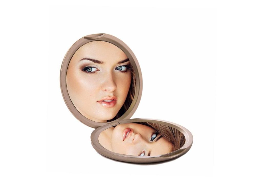 Mirrors |  Impressions Vanity Compact Mirror, Slayssentials Just Slay Portable Folding Magnifying Compact Purses Vanity Makeup Mirror For Party Proposal Gifts Bridesmaid Gift (Champagne Gold) Decor Impressions Vanity Company