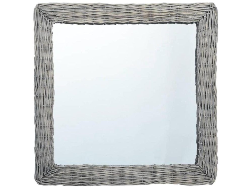 Mirrors |  Vidaxl Mirror Decorative Mirror Wall Mirror Bathroom Hallway Mirror Wicker Frame Decor Mirrors