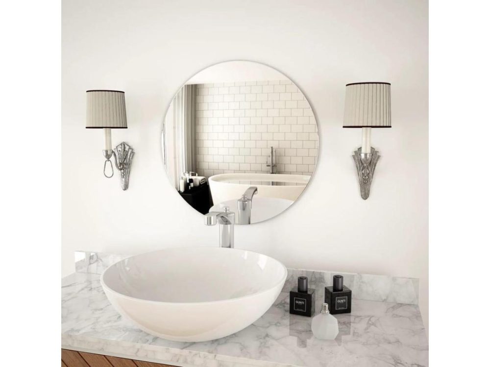 Mirrors |  Vidaxl Wall Mirror Bathroom Mirror Vanity Hall Entryway Mirror Glass Round Decor Mirrors