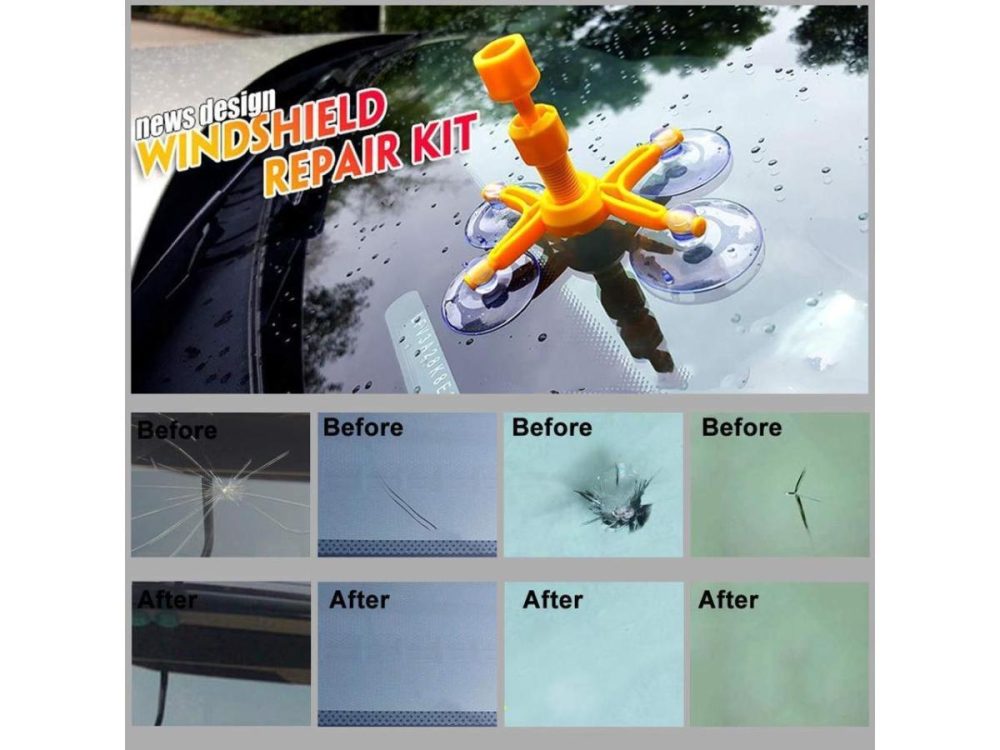 Window Treatments |  Adduns Do It Yourself Windshield Repair Kit For Chips, Cracks, Bull’s-Eyes And Star Decor Thinkstar