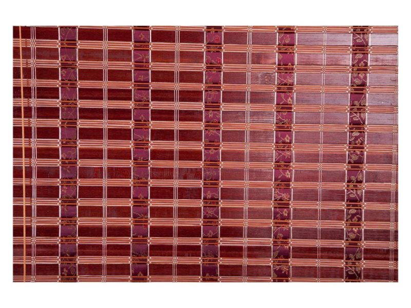 Window Treatments |  Asian Home Natural Bamboo Roll Up Window Blind Sun Shade Burgundy Wb-Sun319 (W24 X H72) Decor Thy Trading LLC