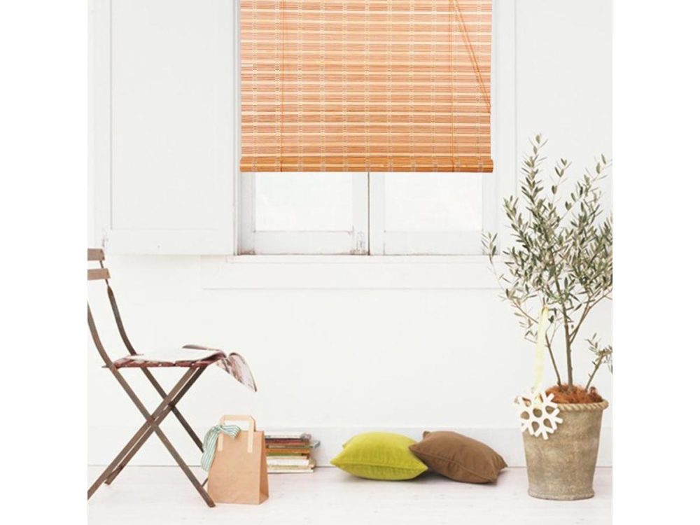 Window Treatments |  Natural Bamboo Roll Up Window Blind Roman Shade Sun Shade Wb-9A1 (W36″ X H72″) Decor Thy Trading LLC