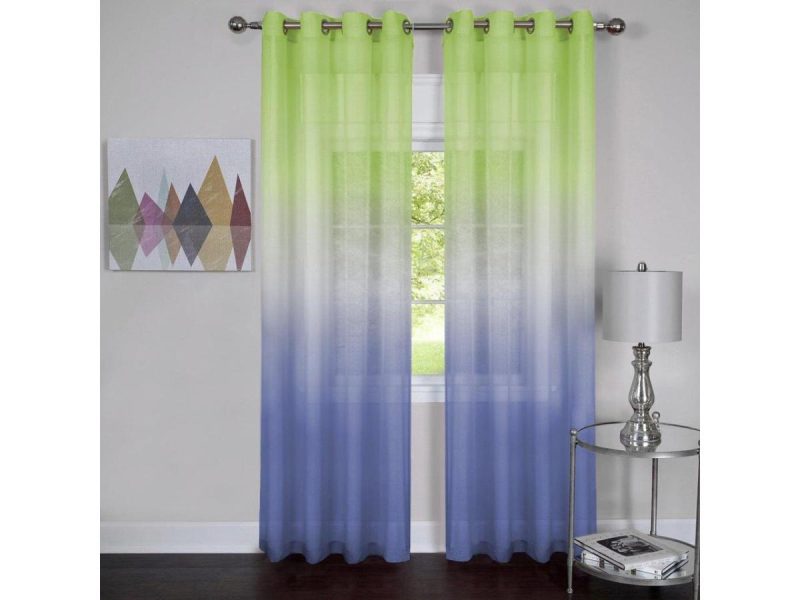 Window Treatments |  Rainbow – Single Grommet Panel – 52X84 Green Decor Achim Importing Co. Inc.