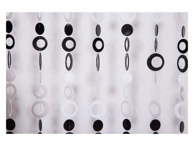 Window Treatments |  Thy Collectibles Beautiful Home Decor Acrylic Beaded Curtain Door Screen Divider – Acrylic Black & White Circles Decor Thy Trading LLC