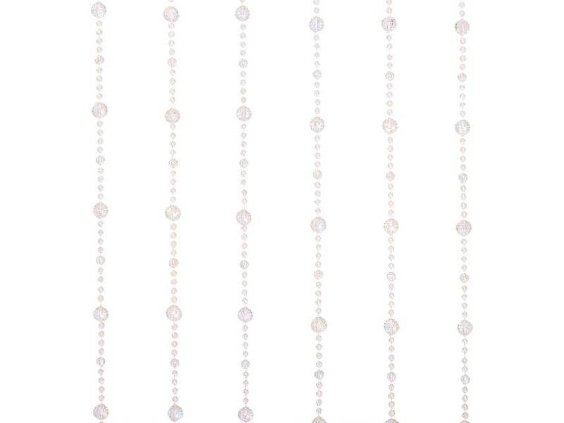 Window Treatments |  Thy Collectibles Beautiful Home Decor Acrylic Beaded Curtain Door Screen Divider – Silver Balls Decor Thy Trading LLC