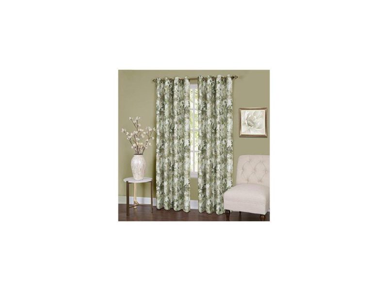 Window Treatments |  Tranquil – Lined Grommet Panel – 50 X 84 – Green Decor ACHIM