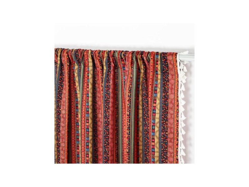 Window Treatments |  Zhh 52 X 63 Inch 2 Panels Colorful Striped Bohemian Curtains For Bathroom, Kitchen, Living Room, Bedroom Decor Window Treatments