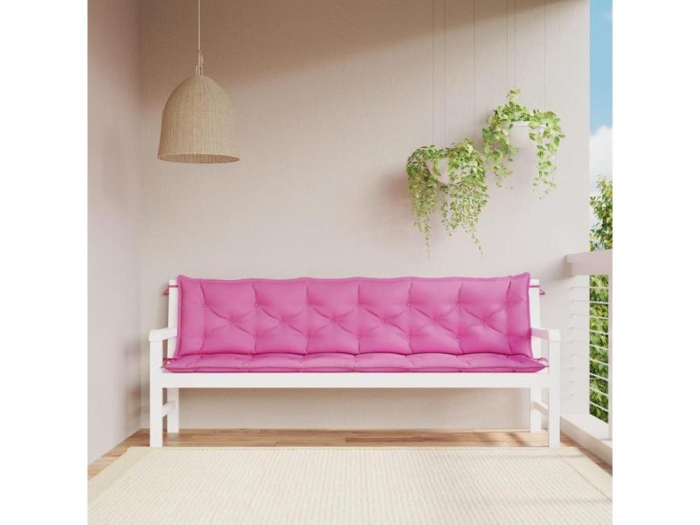 Home Textiles & Bedding |  Vidaxl Outdoor Cushion 2 Pcs Bench Cushion Bench Pillow Pink Oxford Fabric Decor Home Textiles & Bedding