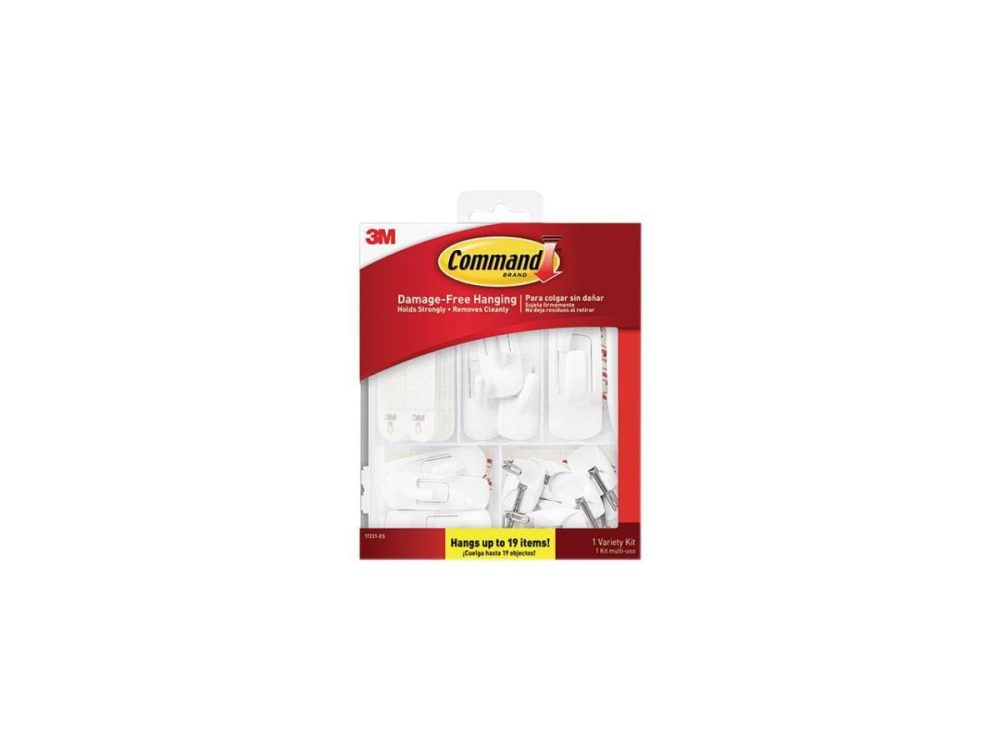 Hooks & Picture Hangers |  3M Command 17231Es General Purpose Hooks, Variety Pack, Assorted Sizes, 54 Pieces/Pack Decor 3M